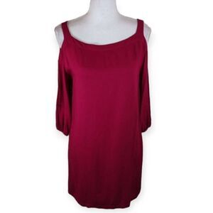 FOREVER 21 FUCHSIA COLD SHOULDER DRESS SZ.S EUC.